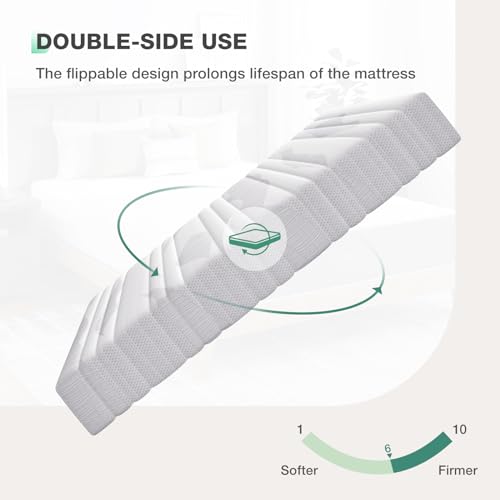 Twin Mattress, 12 Inch Gel Memory Foam, Medium Firm Feel K502