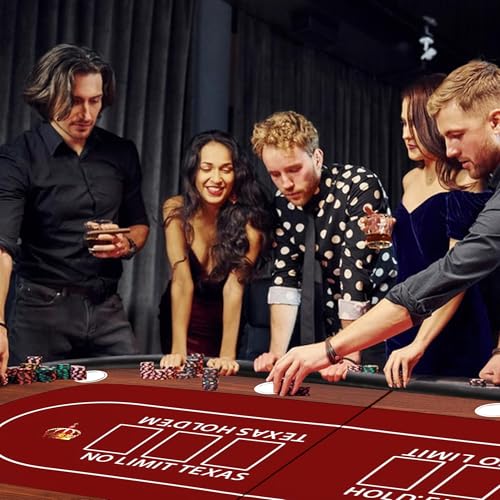 Foldable Blackjack Poker Table with Cup Holders G3690