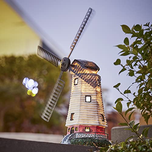 Solar Garden Windmill Lighthouse LED Outdoor Statue K432