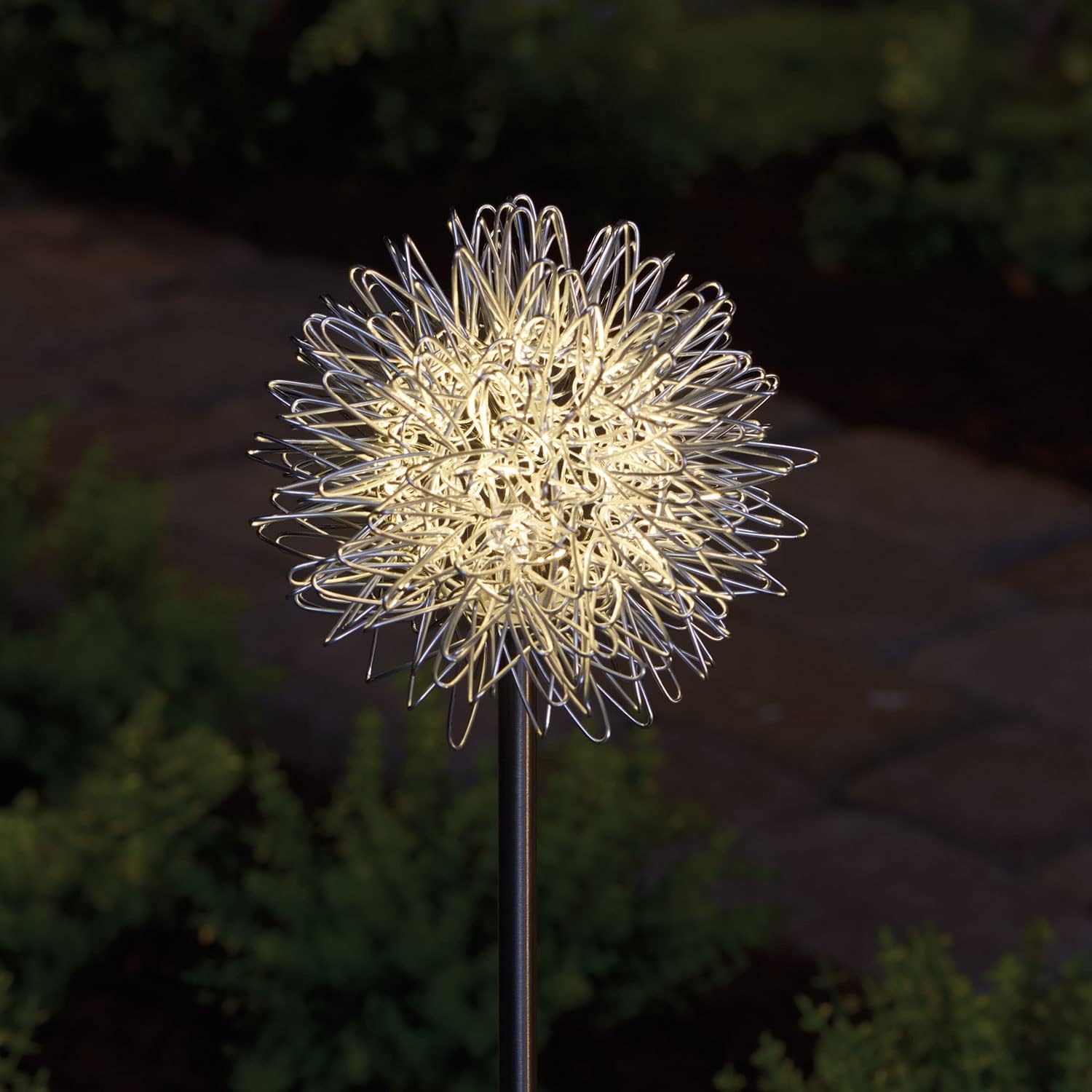 Dandelion Garden Stakes Set of 2 LED Solar Flower Lights F257