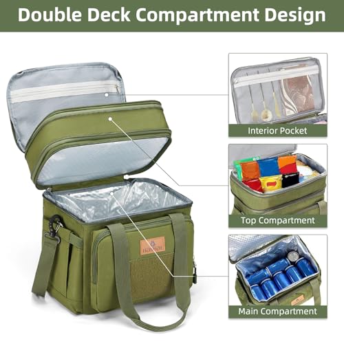 Tactical Expandable Insulated Lunch Bag, Waterproof Cooler for Work and Outdoor, 15L K52184