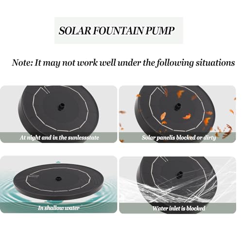 Solar Bird Bath with Fountain for Hummingbirds, Metal Stake for Garden T871358