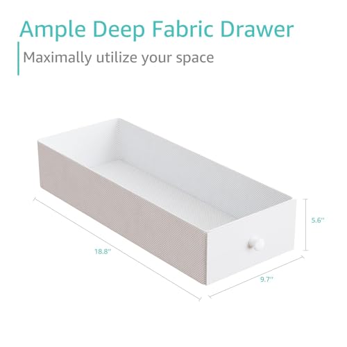 Computer Desk with Fabric Drawers, 40 Inch Reversible Gaming Desk for Small Space Home Office D876
