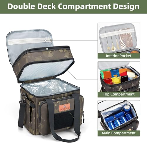 Tactical Expandable Insulated Lunch Bag, Waterproof Cooler for Work and Outdoor, 15L K52184
