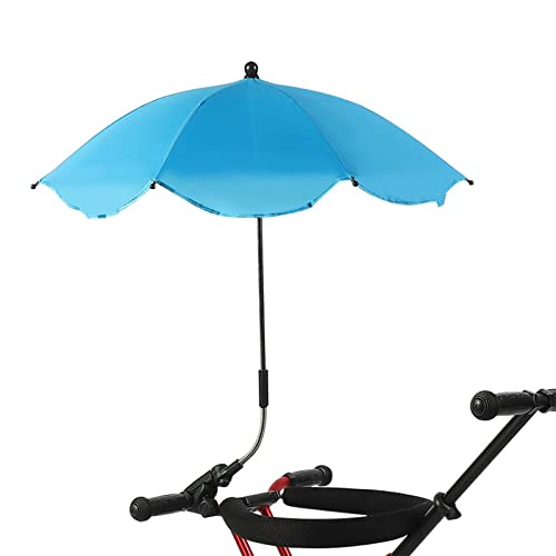 Chair Umbrella with Universal Clamp, Adjustable Baby Stroller Umbrella Parasol with Clamp, Beach Chair Sunshade Umbrella Wheelchair Umbrella Clip on Umbrella for Outdoor Patio Chair Golf Cart