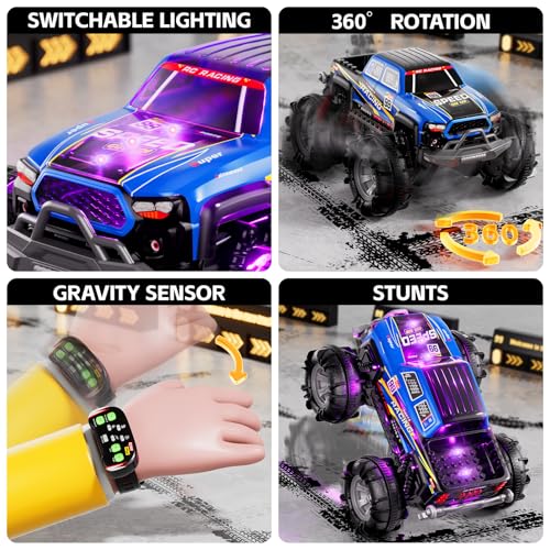 Amphibious RC Truck with Spray & Light for Kids Y851