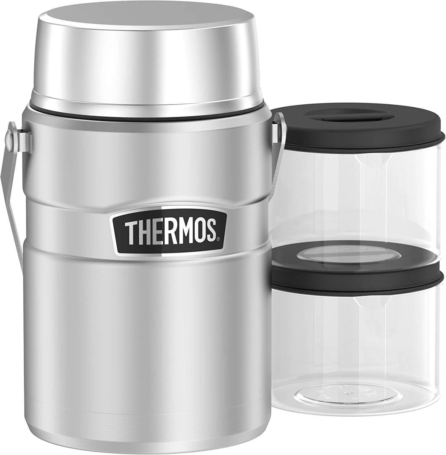 Stainless Steel Vacuum Insulated Food Jar with 2 Inserts, 47 oz Y796