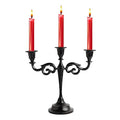 5 Arm Candelabra 10 inch Tall Glossy Black Taper Candle Holders, Candle Stands, Candlesticks Holders for Home Decor, Wedding, Parties, Dining Table Centerpiece, Fit 3/4 inch Thick Candles