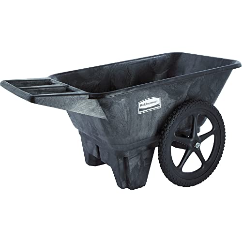 Rubbermaid Commercial Products FG564200BLA Plastic Yard Cart, 7.5 cu. feet