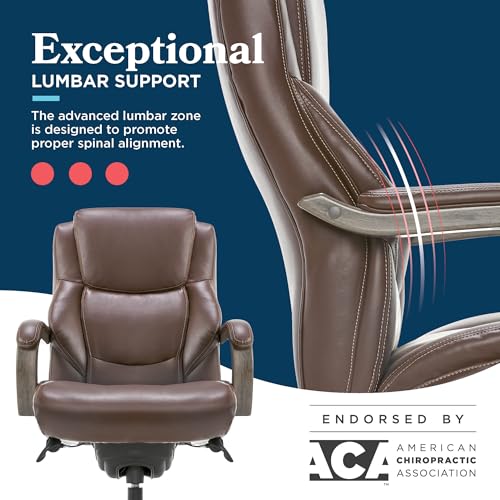 Executive Office Chair with Lumbar Support and Memory Foam Cushion T501837