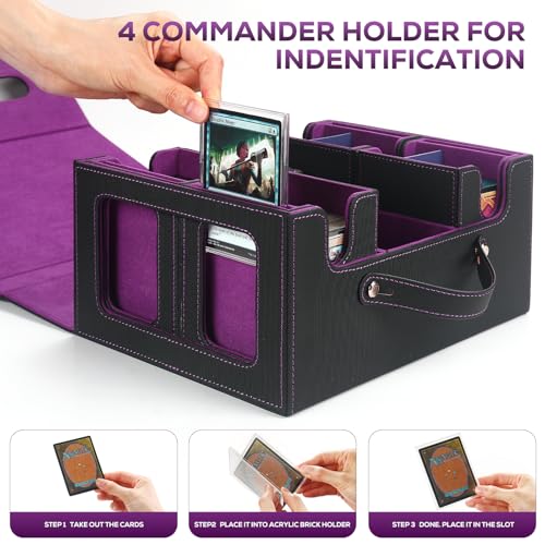 Card Storage Box with Dividers for TCG Sports Cards S2798