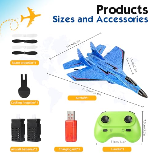RC Plane 2.4GHz Foam Fighter Jet Toy with Lights P107347