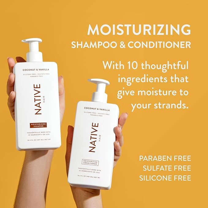 Coconut & Vanilla Shampoo and Conditioner, Sulfate & Dye Free, 2-Pack A98808