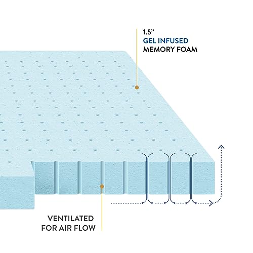 Queen Size 3 Inch Ventilated Memory Foam Mattress Topper V52104