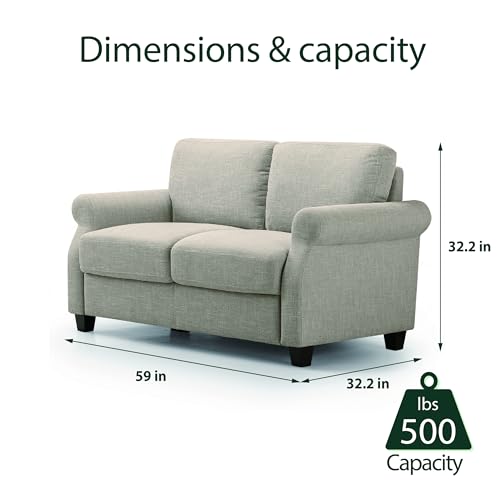 Loveseat Sofa, Tool-Free Assembly, Beige S263