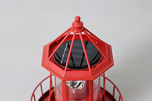 Solar Lighthouse with Rotating Beacon, Waterproof LED Hanging Lantern for Garden Patio T1060