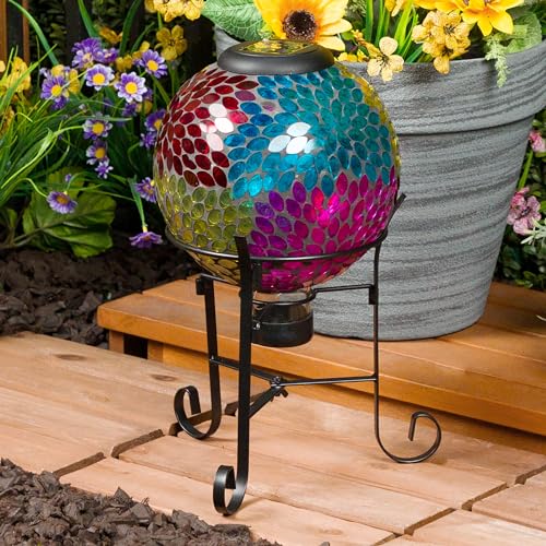 8" Glass Gazing Globe with Color Changing LED Lights H77402