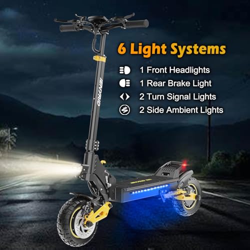Electric Scooter for Adults with Seat, 10" Off Road Tires, 28-35MPH, Foldable S598796