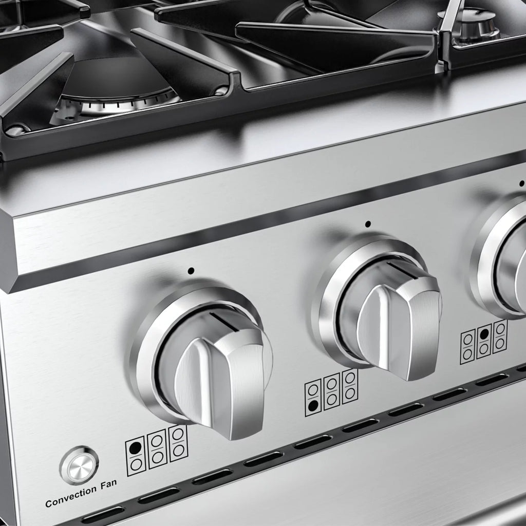 36 in. 5.2 cu. ft. Slide-In Single Oven Gas Range with 6 Sealed Burners, Stainless Steel K6199