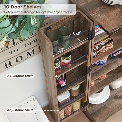 Farmhouse Storage Cabinet with Barn Doors and Adjustable Shelves X3170