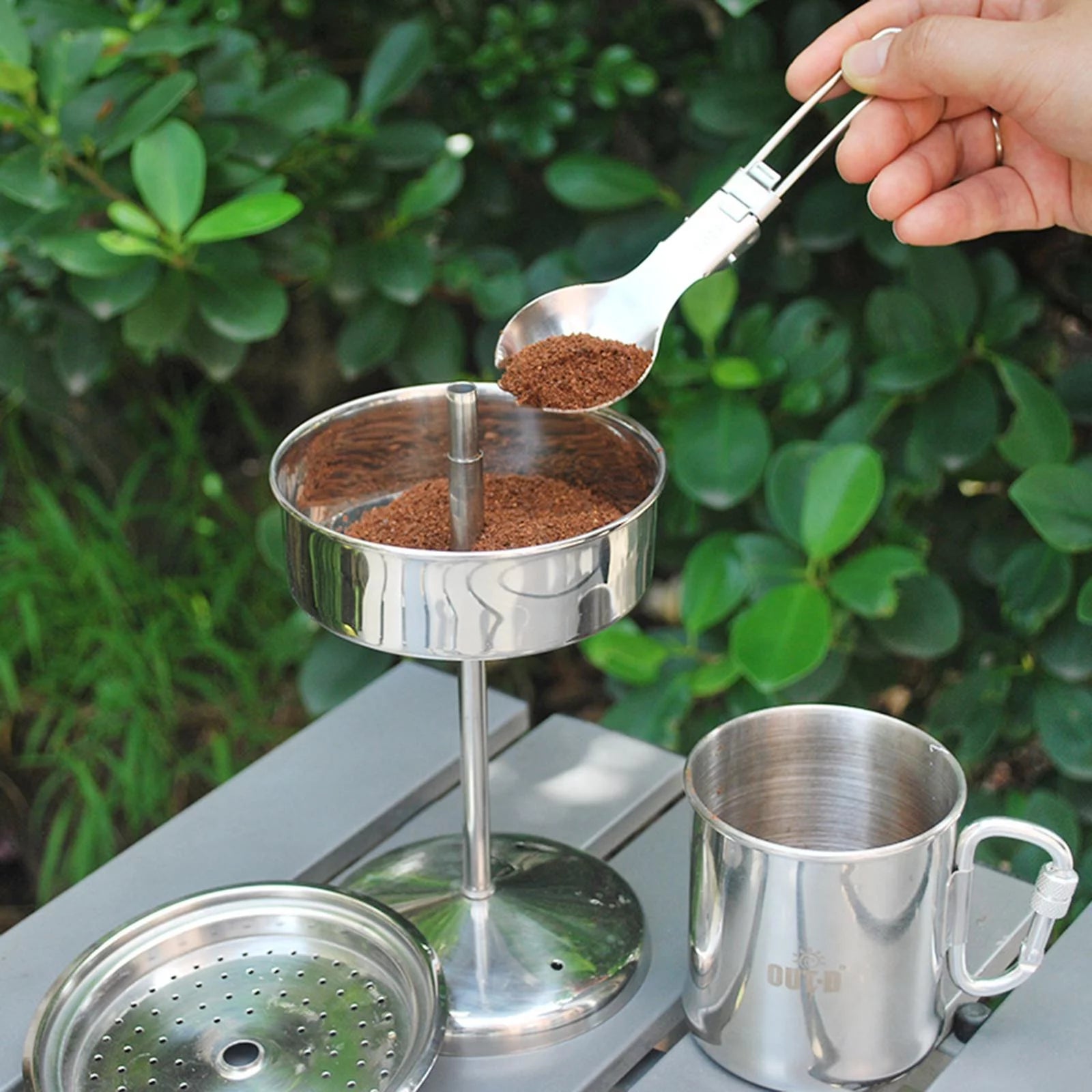 Coffee Percolator,Camping Coffee Pot 9 Cups Stainless Steel Coffee Maker with Clear Glass Knob, Percolator Coffee Pot for Campfire or Stovetop Coffee Making Outdoor Traveling