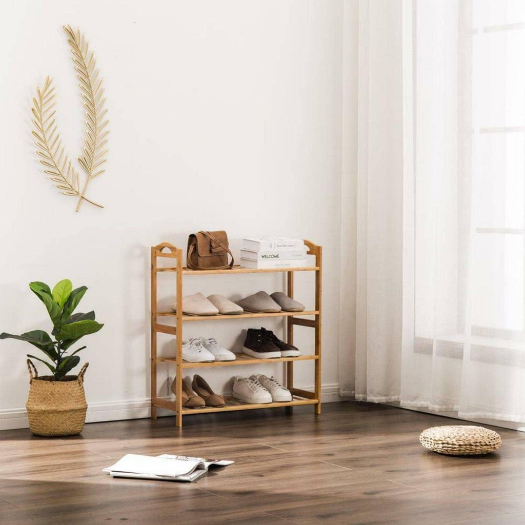 Bamboo Wooden Shoe Rack Organizer Stand Storage Shelf Z8900