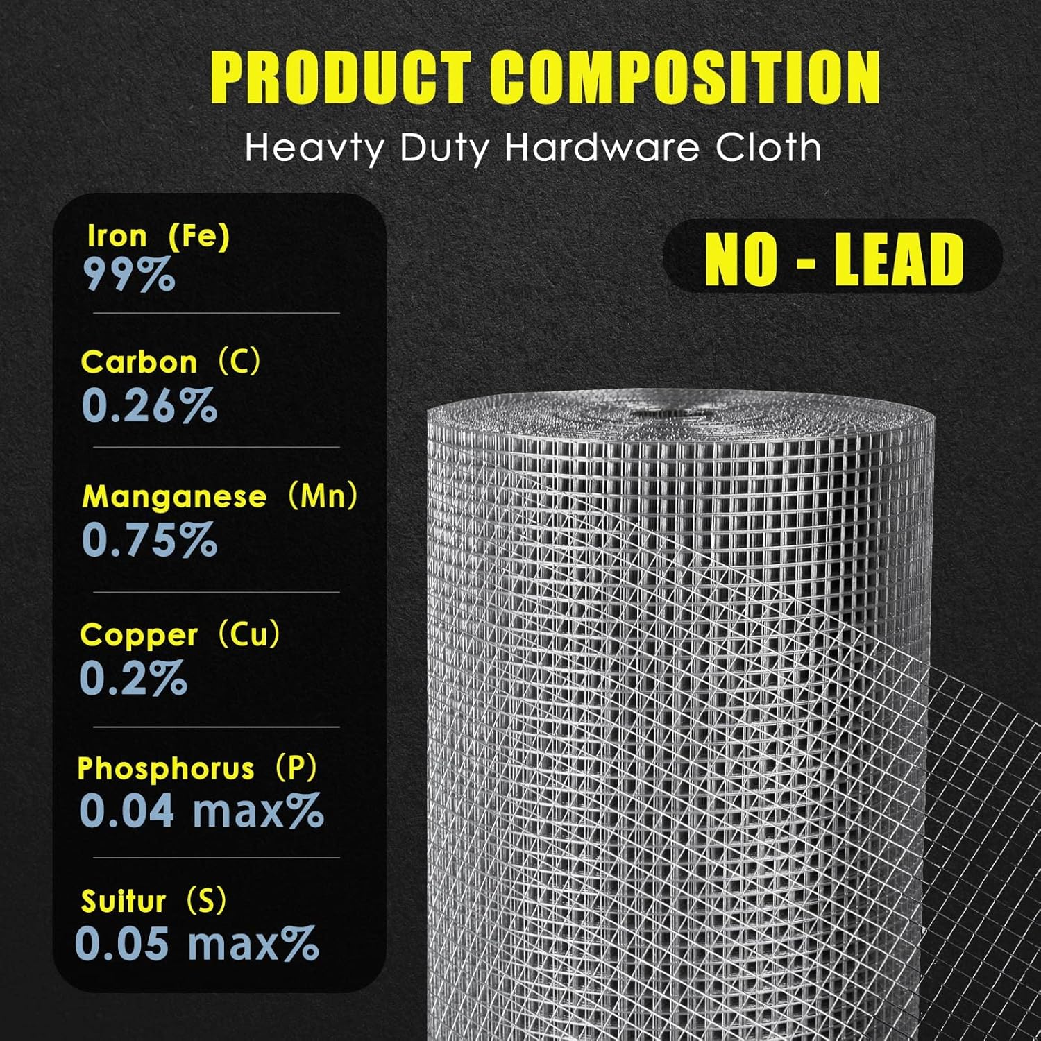 Galvanized Hardware Cloth 1/2 Inch Mesh 19 Gauge Roll P875164
