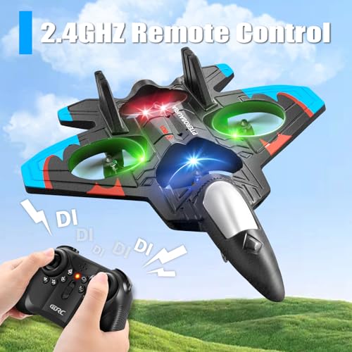 Foam Remote Control Airplane Fighter Jet with Lights for Kids Adults H4069