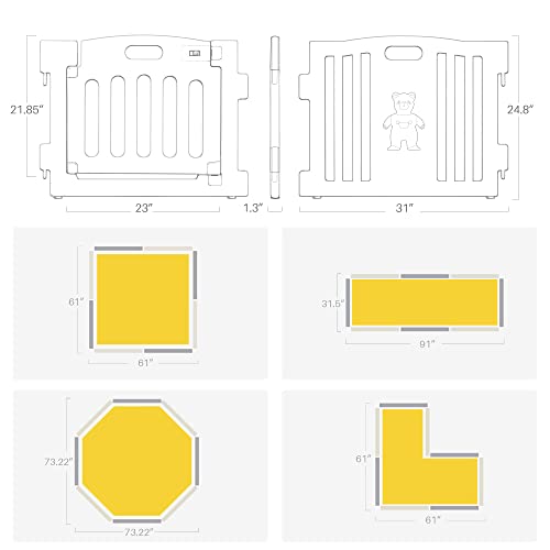 8 Panel Baby Playpen Safety Play Center for Kids Indoor Outdoor C880