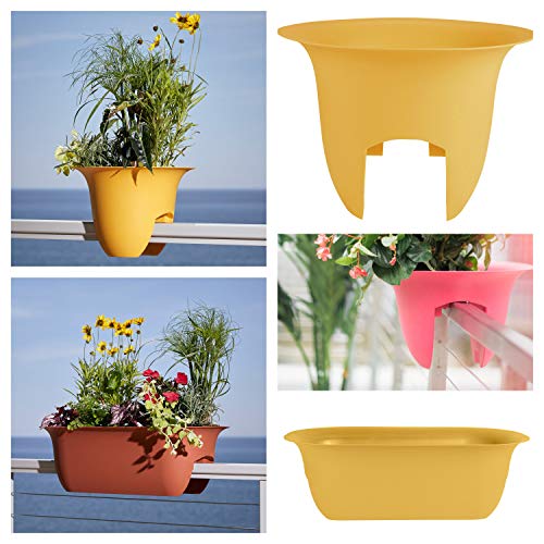 Deck Rail Planter, White, 12" C791770