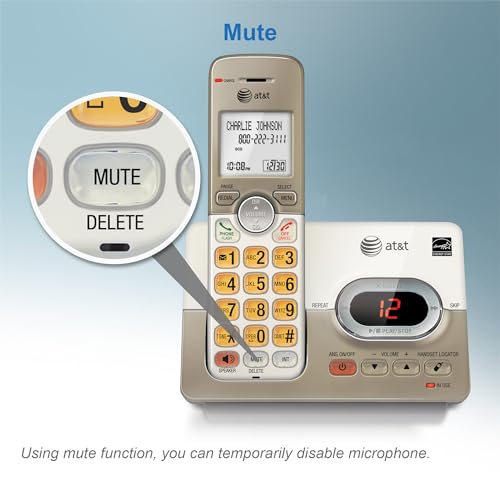 Cordless Phone with Answering System and Extra-large Backlit Keys J9708