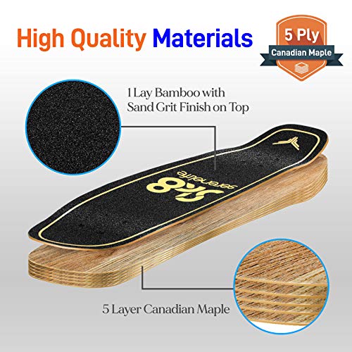 Mini Cruiser Skateboard 6 Ply Maple Deck with Aluminum Trucks C808013
