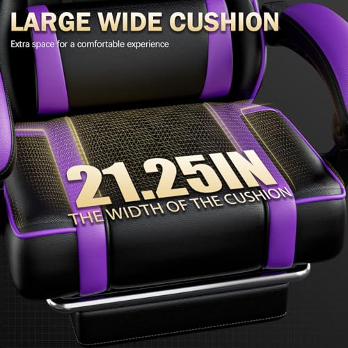 Ergonomic Gaming Chair with Footrest, Reclining, Lumbar Support I1131