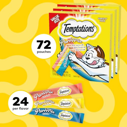 Creamy Puree Lickable Cat Treats, 0.42 oz Tubes, 48 Count Y26330