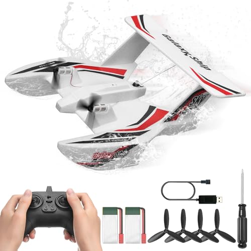 RC Airplane, 2.4GHz 2 Channel Remote Control Aircraft with 6-Axis Gyro, Red J366