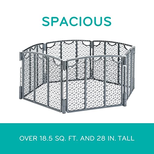 Adjustable Play Area, 8-Panel Plastic, Cool Gray B7631