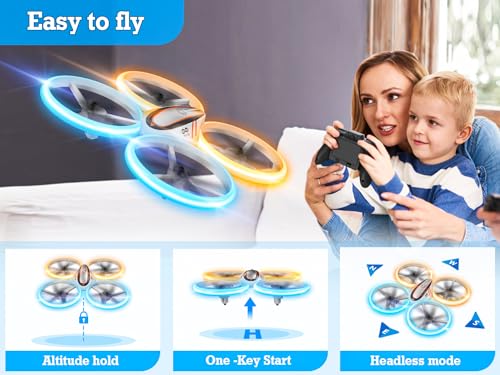 RC Drone with 720P HD FPV Camera for Kids with LED Light and Remote Control Q603