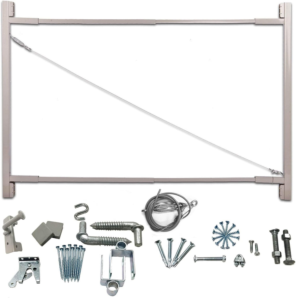 Steel Frame Gate Kit, 36-72 in Wide, 6 ft High N8767