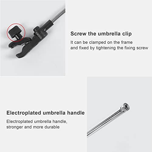 Chair Umbrella with Universal Clamp, Adjustable Sunshade for Stroller, Beach, Patio, Golf Cart X8507