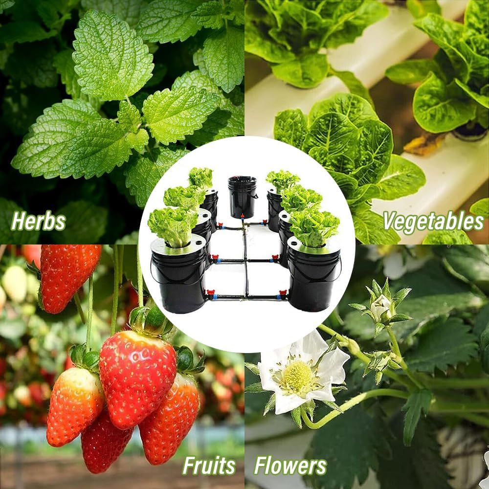Hydroponic Growing System Kit, 5 Gallon 7 Bucket with Pump W4867