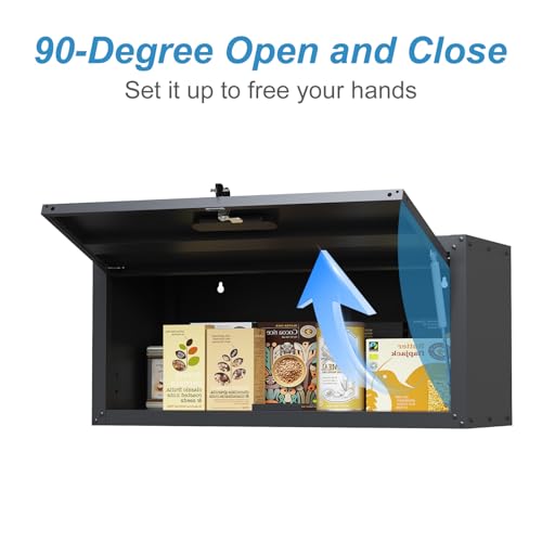 Wall Cabinet with 2 Doors, Lockable, Adjustable Shelves, Heavy Duty Steel J4545