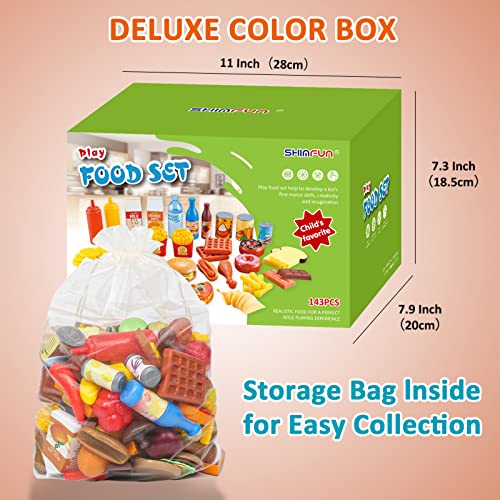 143Pcs Play Food Set with Storage Bag for Toddlers S168332