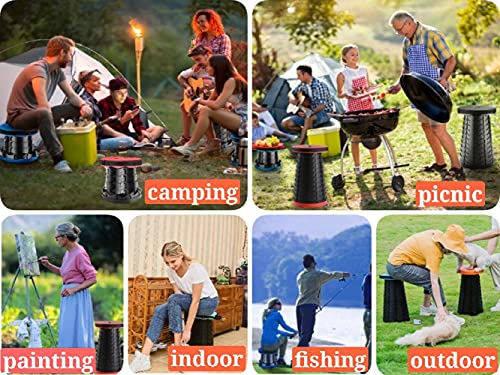 Portable Telescopic Folding Stool for Camping, Fishing, Hiking, Travel U10773