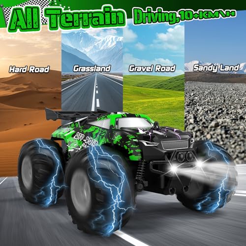 Remote Control Car, All-Terrain Truck for Boys, Rechargeable with LED, 2.4GHz H693