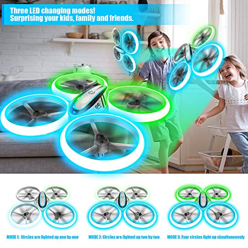 RC Drone with 720P HD FPV Camera for Kids with LED Light and Remote Control Q603