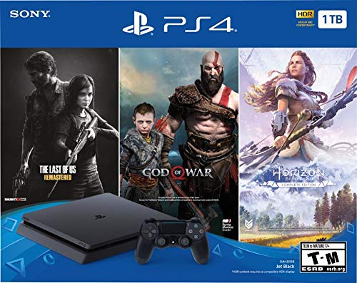 PlayStation 4 1TB Console Slim Bundle with Three Games and Wireless Controller Z53571