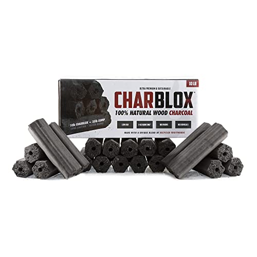 10LB Ultra Premium Grilling Charcoal Logs - 100% Natural, Lasts 5 Hours, Sustainable, for Grilling/BBQ/Smoker/Big Green Egg/Kamado/Ceramic Grill/Weber/Yakitori, Thai/Binchotan Alternative