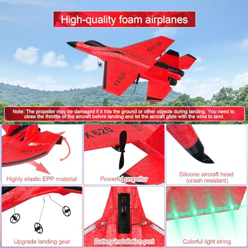 RC Airplane 2.4GHz Ready to Fly with Night Lights USB Charging R21201