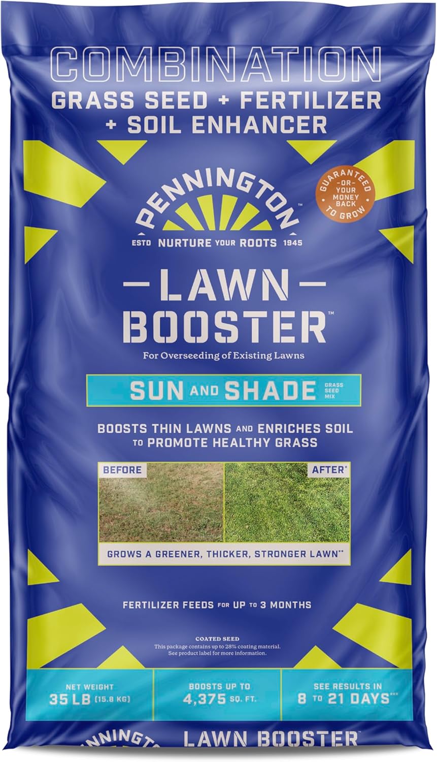 Pennington Lawn Booster Sun & Shade Grass Seed Mix 35 Pounds