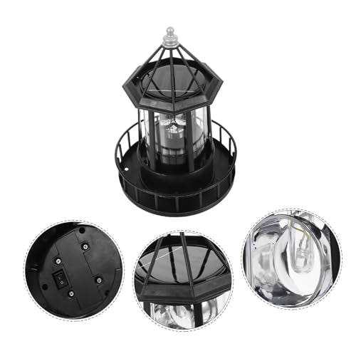 Solar Rotating Lighthouse Light for Garden Outdoor Lawn Decor M81373